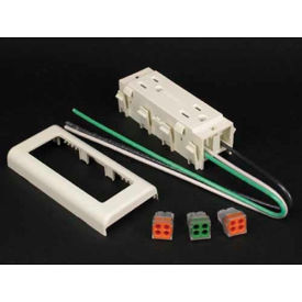 Receptacle W/Pigtails 15a 125v, Ivory, 4-1/2"L
