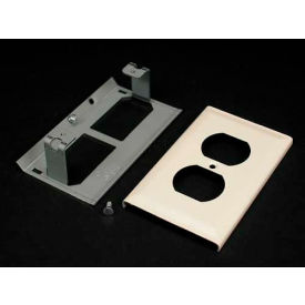 Duplex Receptacle Cover, Ivory, 4-1/2"L