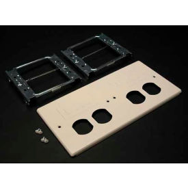 Four-Gng Overlap Cvr., 2 Dplx, Modular Furniture Openings, 9-1/2"L