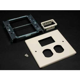 Two-Gang Overlapping Cover Duplex, 2a Mini Adapter, 5-1/8"L