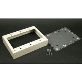 3-Gang Shallow Switch & Receptacle Box, Ivory, 4-5/8"L