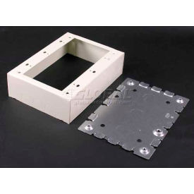 3-Gang Switch & Receptacle Box, Ivory, 4-5/8"L