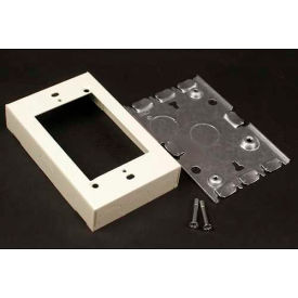 Shallow Switch & Receptacle Box, Ivory, 4-5/8"L