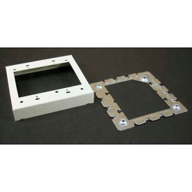 2-Gang Flush Type Extension Adapter, Ivory, 4-3/4"L