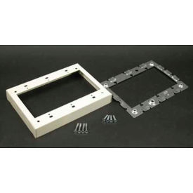 3-Gang Flush Type Extension Adapter, Ivory, 4-5/8"L