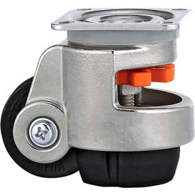Stainless Steel Leveling Caster - 110 Lb. Capacity - Plate Mounted