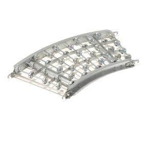 Steel Skate Wheel Conveyor Curved Section 24" Radius 45° Angle
