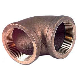 Brass 125 Lb Lead Free Fitting 4" 90 Degree Elbow NPT Female