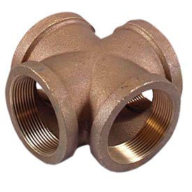 Brass 125 Lb Lead Free Fitting 2" Cross Npt Female