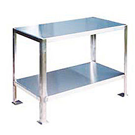 Machine Stand W/ Angled Leg, 16 Ga 430 Stainless Steel Top, 36"W x 24"D