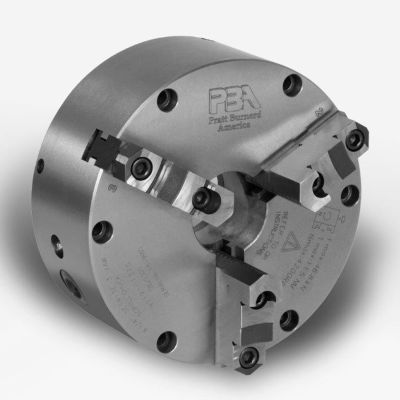 3 Jaw Self-Centering Universal Steel Body SETRITE Chuck - 8" Dia. - Pratt Burnerd 0825300