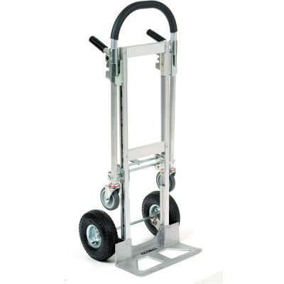 Junior Aluminum 2-in-1 Convertible Hand Truck With Pneumatic Wheels