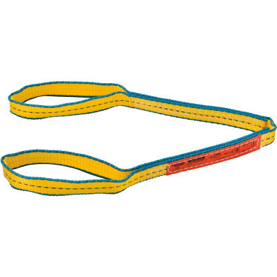 Poly Web Sling, HD, Eye&Eye w/ Durable Edge, 3 Ft L-1600/1280/3200 Lbs Cap