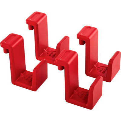Rubbermaid® Accessory Snap-In Hooks For Adaptable Utility Carts, 4/Pack