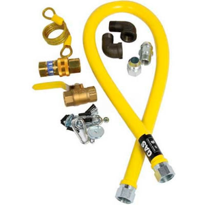 Gas Connector, 1/2" X 48"L, Jet Force For BK Resources, BKG-GHC-5048-SKC3