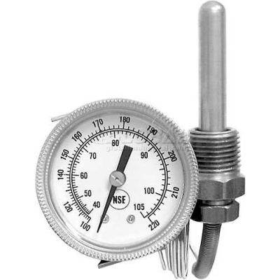 Temperature Gauge, 2" Dia., -100-220F, Rear Palnut, For American Dish Service, 299-1005