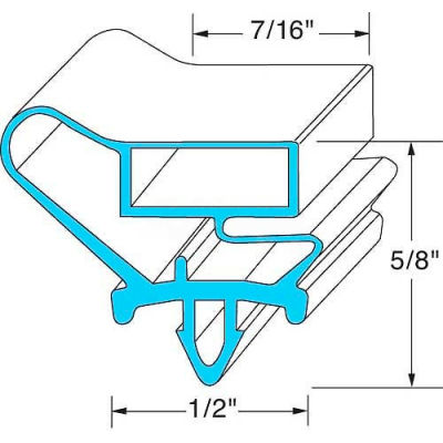 Door Gasket 25" x 53-1/2" For Beverage Air, BEV712-013C-02