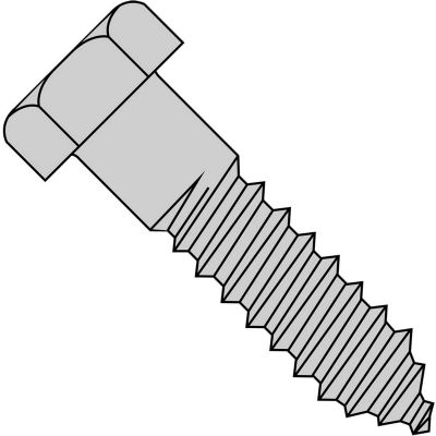 Hex Lag Screw - 1/2-6 x 3" - Low Carbon Steel - Zinc CR+3 - Pkg of 25 - Brighton-Best 486544