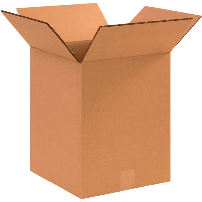 Heavy Duty Double Wall Cardboard Corrugated Boxes, 12"L x 12"W x 16"H, Kraft