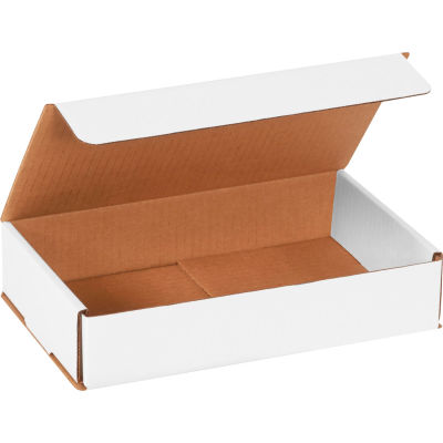 Corrugated Mailers, 10"L x 6"W x 2"H, White