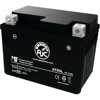 AJC Battery Husqvarna FC 350CC Motorcycle Battery (2014-2017), 3.5 Amps, 12V, B Terminals