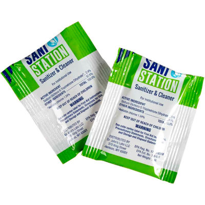 San Jamar Sani Station™ Sanitizer/Cleaner Packets, 1.5 oz., 100/Pack
