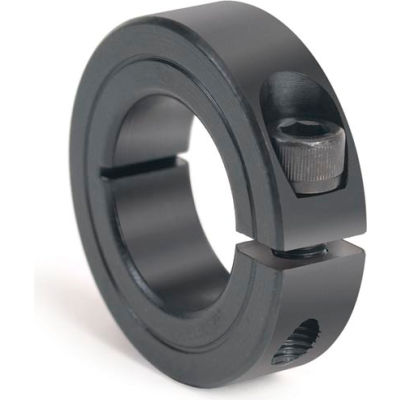 One-Piece Clamping Collar, 5/16", Black Oxide Steel