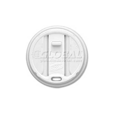 Dixie Plastic Lids, Smart Top Reclosable Hot Cup Lid With Sliding Tab, 12-16 Oz., 100/Pack