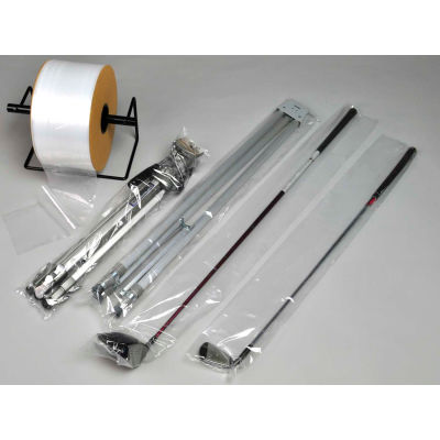 Low Density Poly Tubing, 2"W x 2150'L, 2 Mil, Clear, 1 Roll