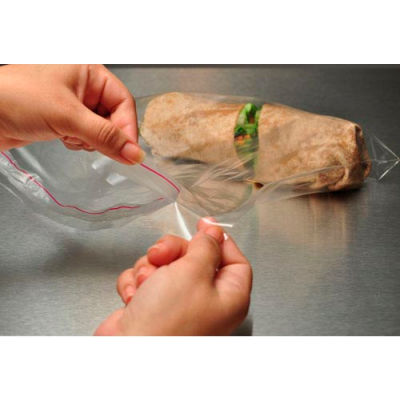 Resealable Lip & Tape Sandwich Bags, 7"W x 7"L, 1.25 Mil, Clear, 1000/Pack