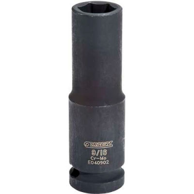 Expert E113613 1/2" Drive Deep Impact Socket, 3-15/64" Overall Length, 27MM Socket