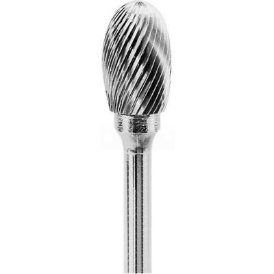 Grobet Oval Carbide Burr 32.660, Standard Cut, 1/4" Shank DIA, 2" OAL