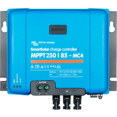Victron Energy SmartSolar Charge Controller, MPPT 250V/85-MC4 Connection VE.Can, Blue, Aluminum