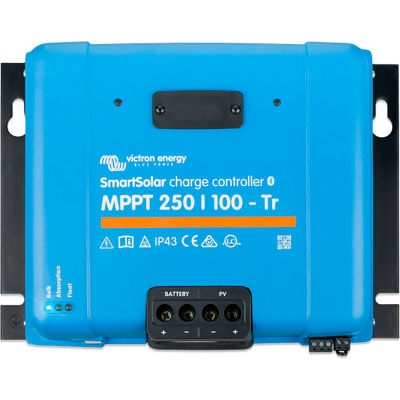 Victron Energy SmartSolar Charge Controller, MPPT 250V/100-Tr Screw Connection VE.Can, Blue, Alum.