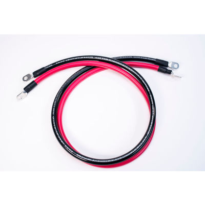 Spartan Power Battery Cable Set with 5/16" Ring Terminals, 12/0 AWG, 15 ft, Black & Red