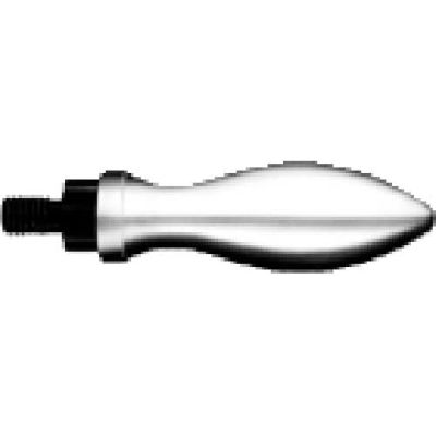 J.W. Winco DIN98-AL Aluminum Revolving Handle W/Threaded Shaft 25mm Diameter 75mm Length M10x1.5