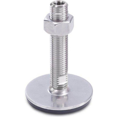 Leveling Foot - Threaded - 4950 Lbs. Capacity - 80mm Base Dia. - J.W. Winco 41-80-M24-200-D3-UK