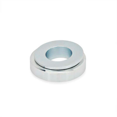 J.W. Winco GN 350.3 Spherical Leveling Washers, Steel, Zinc Plated, M16, 1/2"T, 1-3/4" Outer Dia.