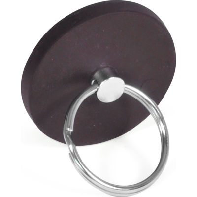 J.W. Winco 51.7-ND-31-B Retaining Magnet Assembly w/ Key Ring w/ Rubber Jacket, 1.22" Dia, Steel