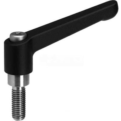 Zinc Die Cast Adjustable Lever with Stainless Steel Components 3/8-16 x .78 Stud 2.48"L