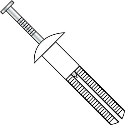 3/16X1 Mushroom Head Nail In Anchor Nylon, Pkg of 100