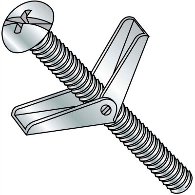 3/16X5 Combination Round Head Toggle Bolt Zinc, Pkg of 50