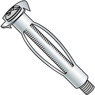 1/8 EXTRA LONG Extra Long Hollow Wall Anchor Zinc, Pkg of 50