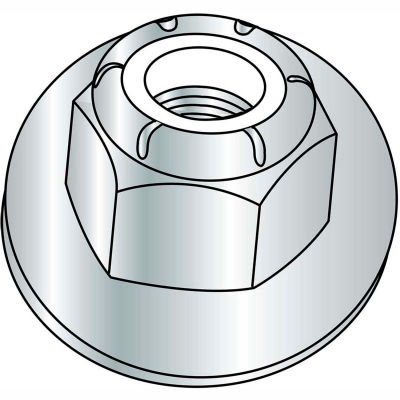 5/16-18 Nylon Insert Flange Stop Hex Lock Nut Zinc, Pkg of 1000