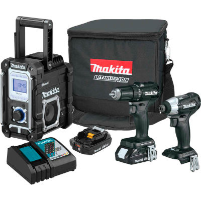 Makita® LXT® Cordless 3-Pc. Combo Kit, 2.0Ah, 18V, Lithium-Ion, Sub-Compact