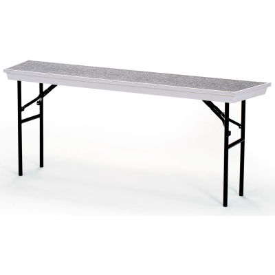 4th Level Add-On for Tapered TransPort Riser - Gray Carpet with Black Aluminum Frame