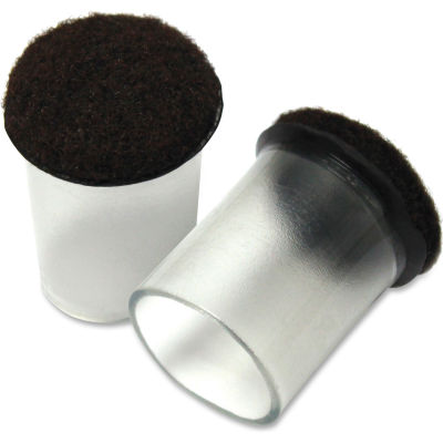 Lorell® Clear Sleeve Floor Protectors - 1.88" Diameter Round - 8/Pack