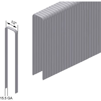 15.5 Gauge 1/2" Crown Flooring Staples - 2" Length - Very High Tensile Galvanized Steel -Pkg of 5000