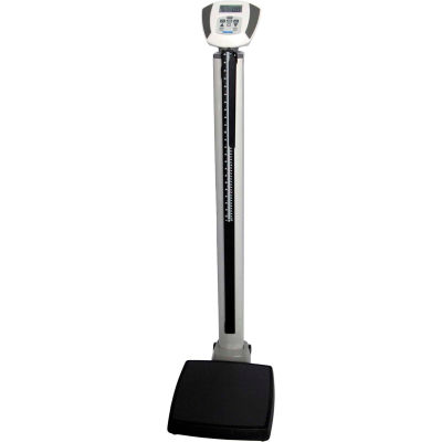 Health O Meter 597KL Digital Physician Scale 600 x 0.2 lb/272 x 0.1kg, w/ Height Rod, Wheels