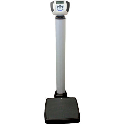 Health O Meter 599KL Digital Physician Scale 600 x 0.2lb/272 x 0.1kg, Eye Level w/ Wheels